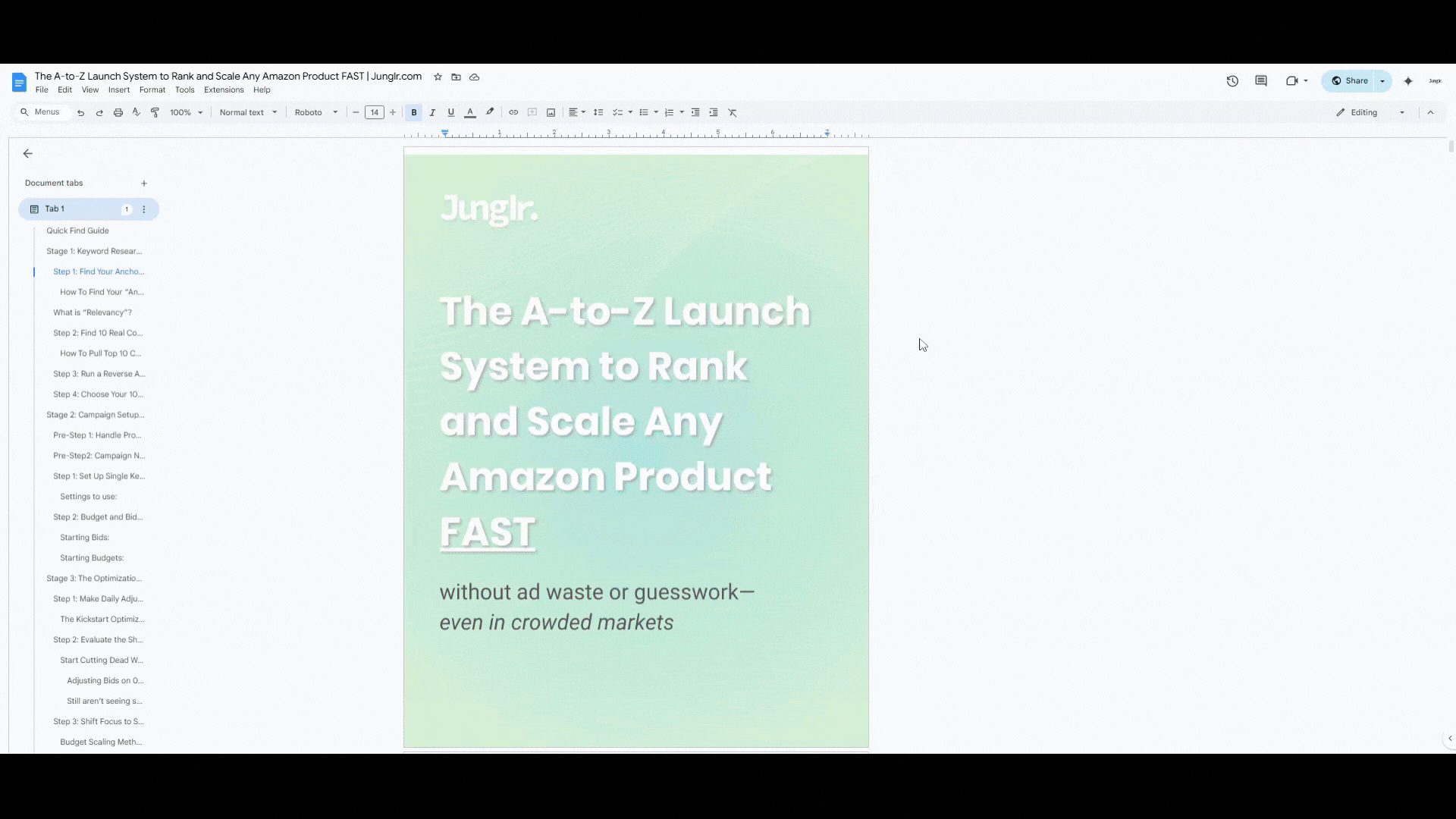 The A-to-Z Launch System to Rank and Scale Any Amazon Product FAST _ Junglr.com - Google Docs - 11 May 2025.mp4